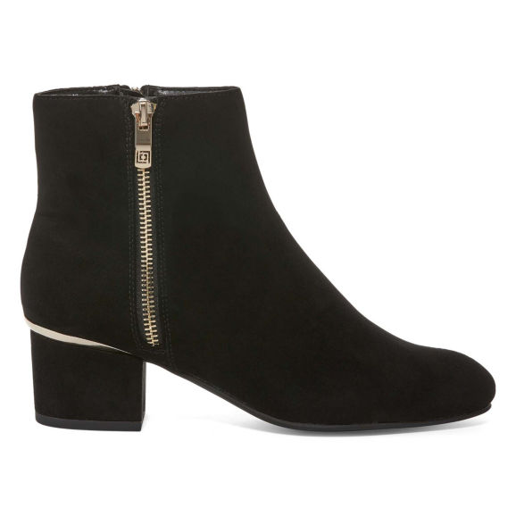 liz claiborne womens cornelia block heel zip bootie